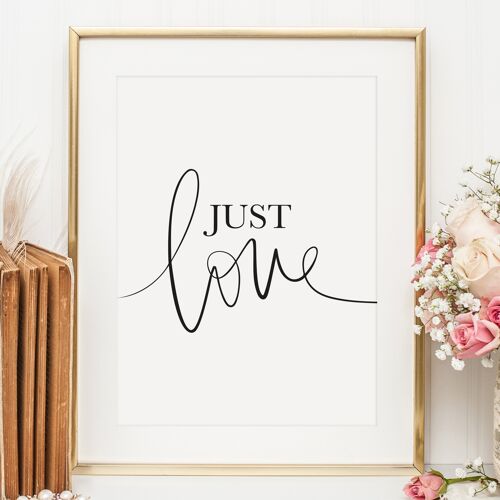 Poster 'Just love' - DIN A4