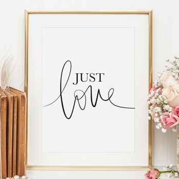 Affiche 'Just love' - DIN A4 1