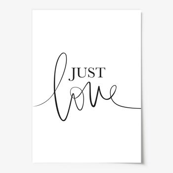 Affiche 'Just love' - DIN A4 3