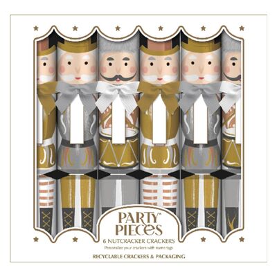 Metallic Nutcracker Christmas Paper Decoration (x6)