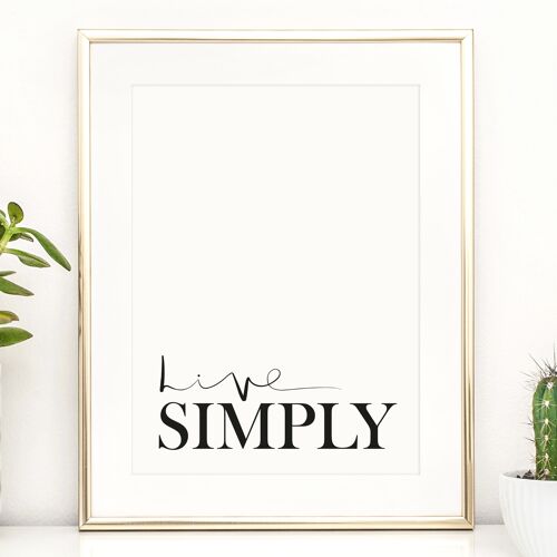 Poster 'Live simply' - DIN A4