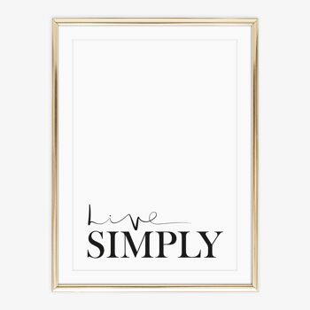 Affiche 'Vivez simplement' - DIN A4 2