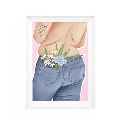 Kunstdruck Love your Body A4 (Bild)