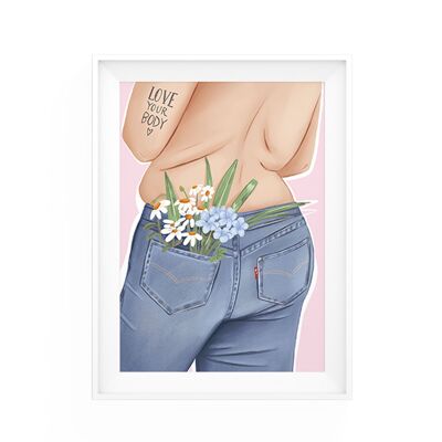 Art Print Love your Body A4 (Picture)