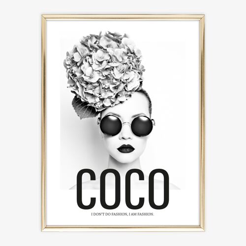 Poster 'Coco - I don't do fashion, I am fashion' - DIN A4