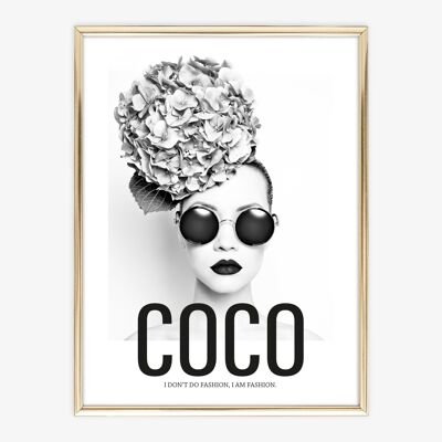 Affiche 'Coco - Je ne fais pas la mode, je suis la mode' - DIN A4