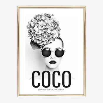 Affiche 'Coco - Je ne fais pas la mode, je suis la mode' - DIN A4 1