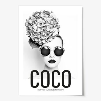 Affiche 'Coco - Je ne fais pas la mode, je suis la mode' - DIN A4 2