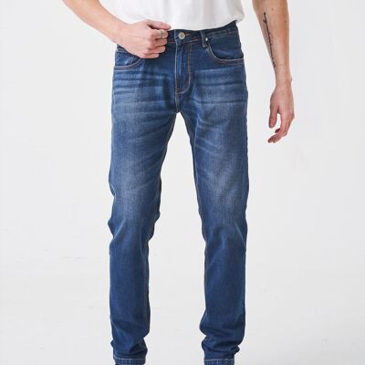 F16 Jeans schmal zulaufend dunkle Vintage-Waschung
