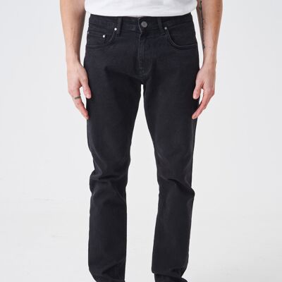 F16 Jean Slim fuselé Noir Vintage Wash