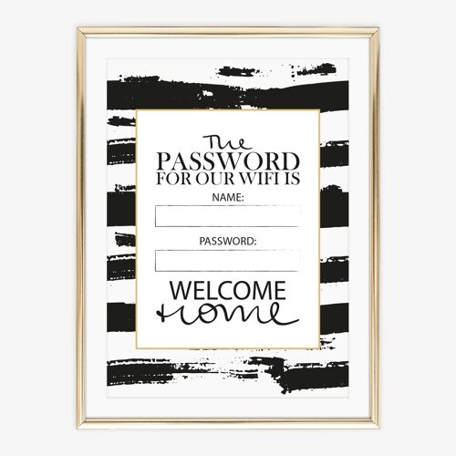 Poster 'Welcome Home - Wifi Password' - DIN A4