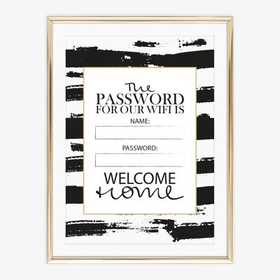 Affiche 'Welcome Home - Wifi Password' - A4