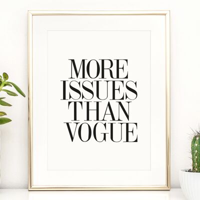 Poster 'More Issues than Vogue' - DIN A4