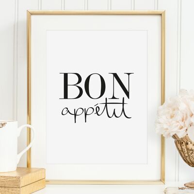 Póster 'Bon appétit' - DIN A4