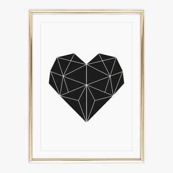 Affiche 'Coeur Géométrique' - DIN A4 2