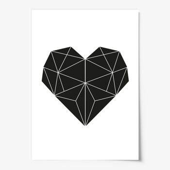 Affiche 'Coeur Géométrique' - DIN A4 3