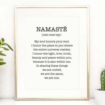 Affiche 'Namasté' - DIN A4