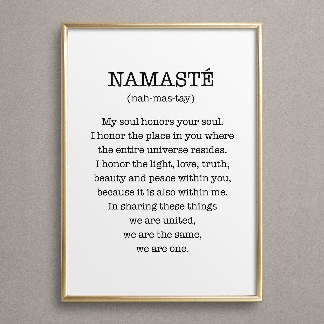 Manifesto 'Namasté'