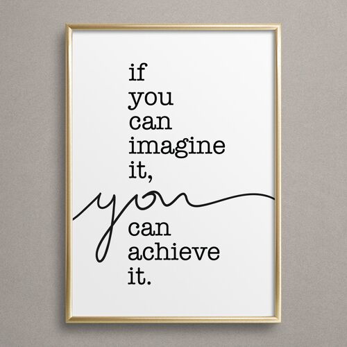 Poster 'If you can imagine it, you can achieve it'