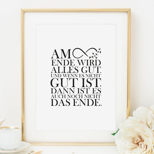 Poster 'Am Ende wird alles gut' - DIN A4