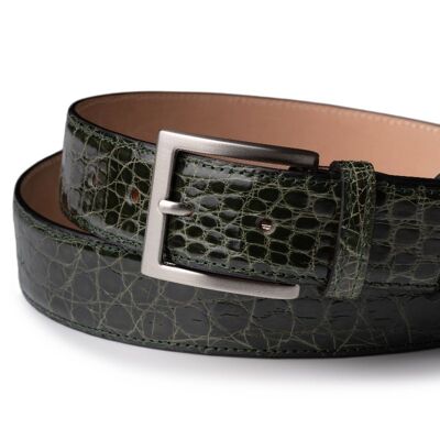 CEINTURE CROCODILE | VERT JUNGLE