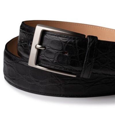 CROCODILE BELT | JET BLACK