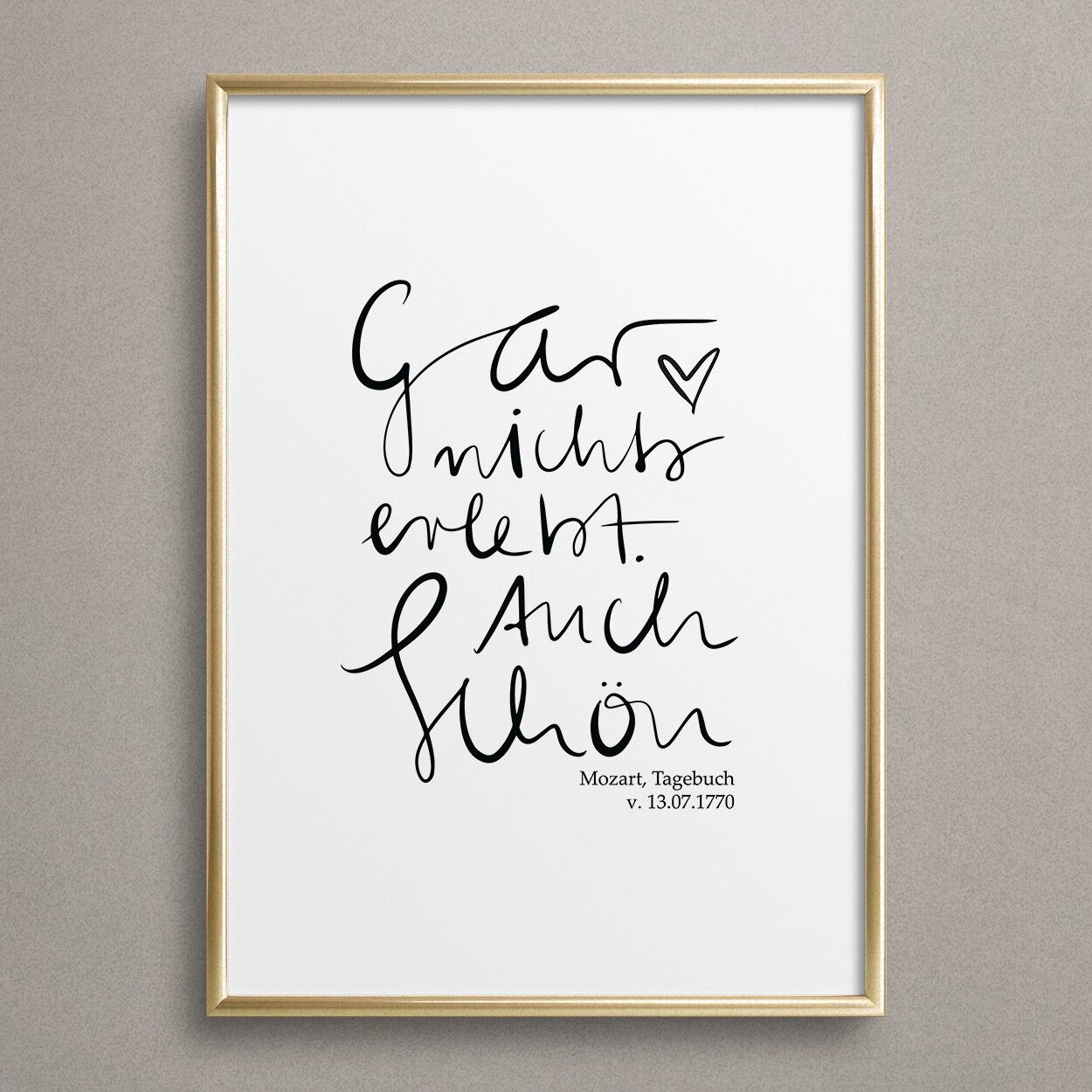 Poster 'Gar nichts erlebt, auch schön'