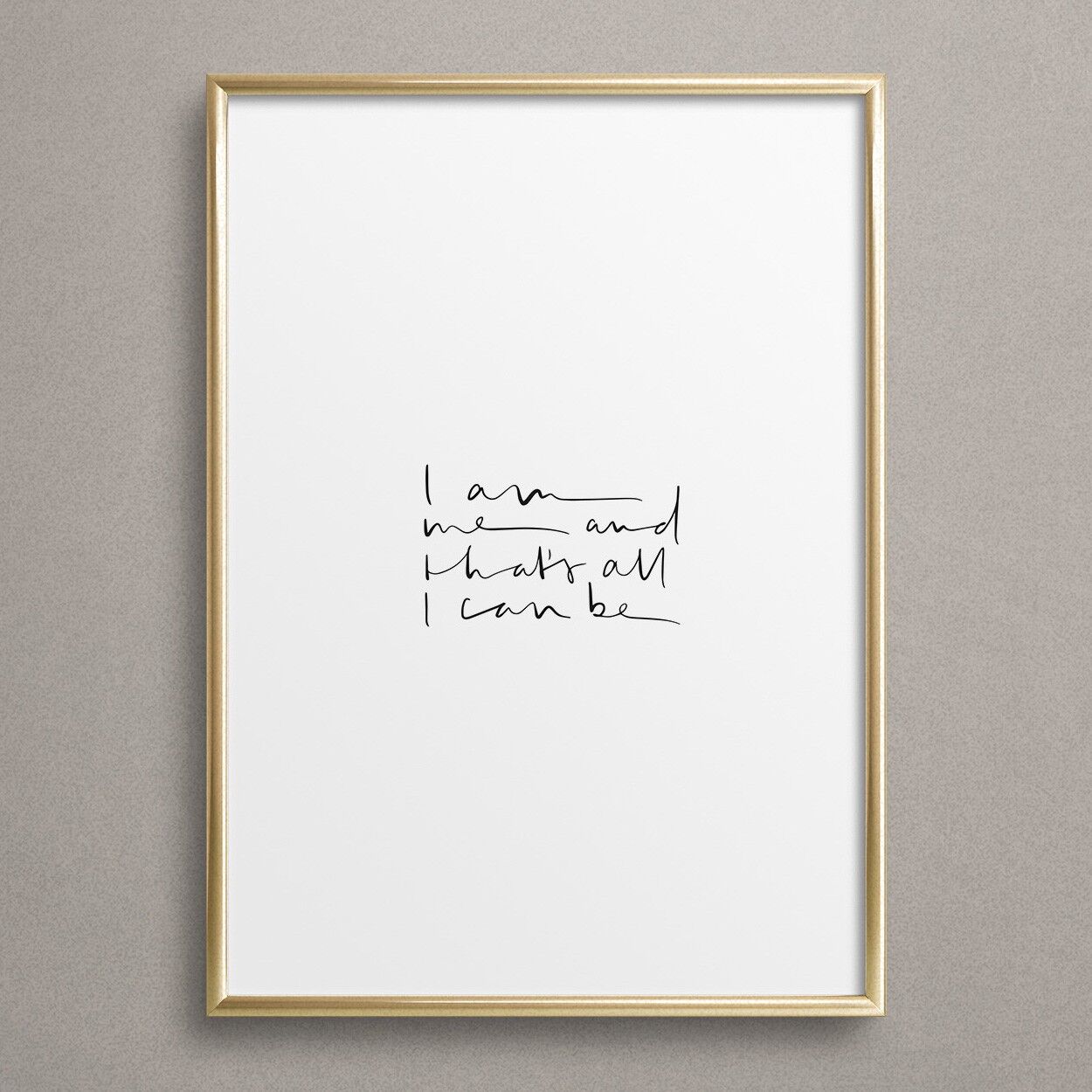 Manifesto "Io sono io e questo è tutto ciò che posso essere"