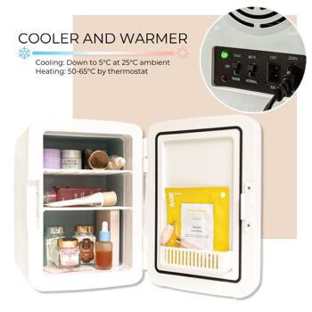 Mini réfrigérateur 10L - Réfrigérateur à cosmétiques avec miroir et lumière avec fonction chaud et froid 11