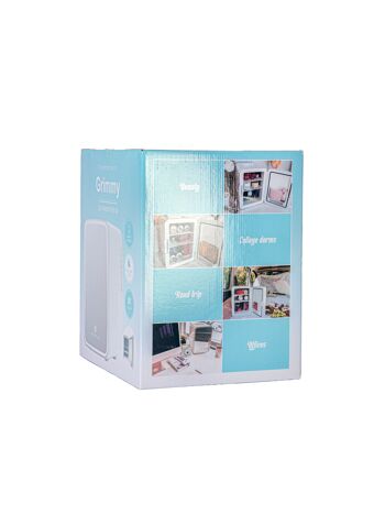 Mini réfrigérateur 10L - Réfrigérateur à cosmétiques avec miroir et lumière avec fonction chaud et froid 16
