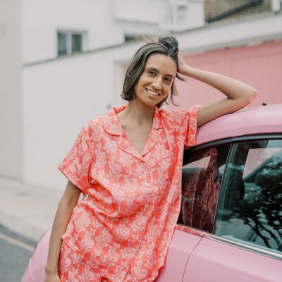 BACK IN STOCK! Coral Coolness Short Sleepwear Set