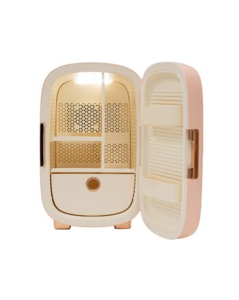 Petit réfrigérateur 12L - Mini réfrigérateur pour soins de la peau, réfrigérateur pour cosmétiques avec éclairage intérieur, fonction fraîcheur 10° 5