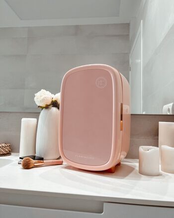Petit réfrigérateur 12L - Mini réfrigérateur pour soins de la peau, réfrigérateur pour cosmétiques avec éclairage intérieur, fonction fraîcheur 10° 12