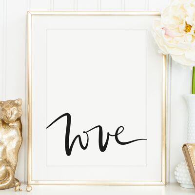 Póster 'Love Handlettering' - DIN A4