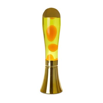 Lava lamp, Magma, gold, aluminum, 45 cm