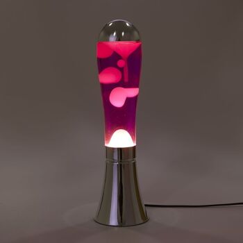 Lampe à lave, Magma, argent / rose, aluminium, 45 cm 2