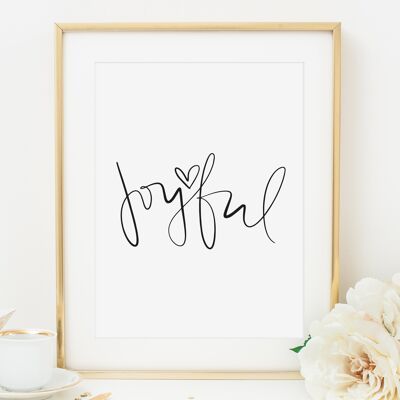 Póster 'Joyful' - DIN A4