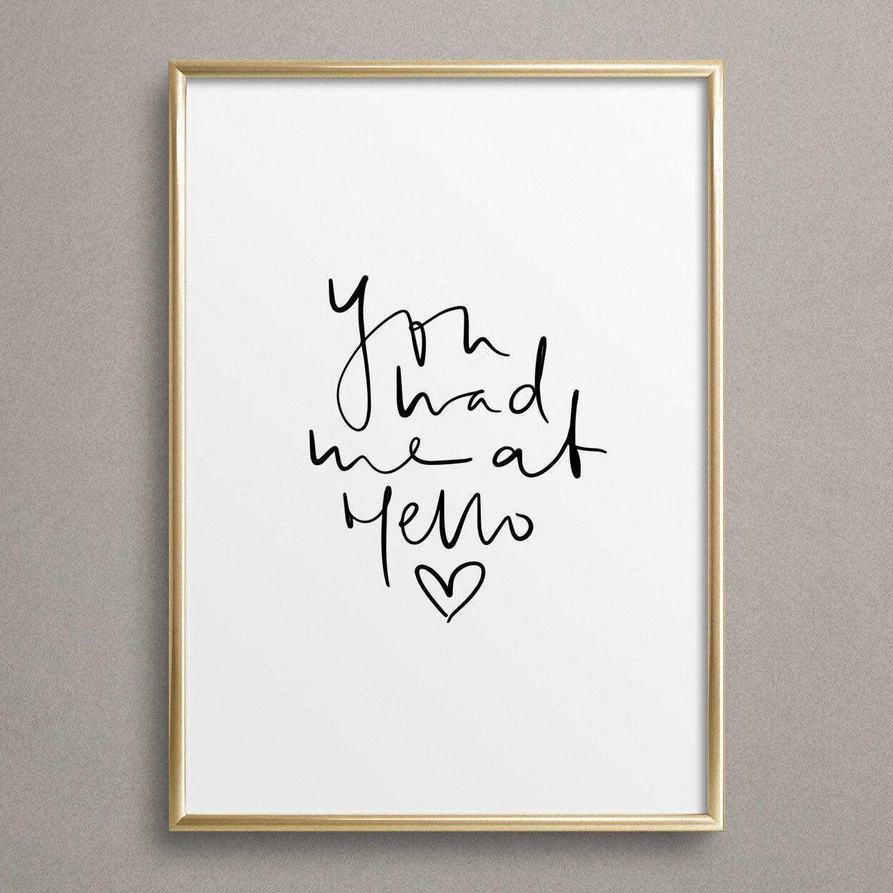 Manifesto "Mi hai conquistato con il tuo saluto"