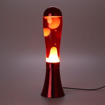 Lampe à lave, Magma, rouge, aluminium, 45 cm 2