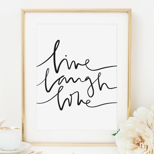 Poster 'Live Laugh Love' - DIN A4