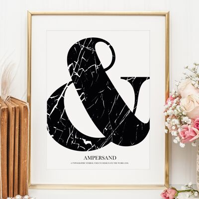 Affiche 'Marble Ampersand' - DIN A4