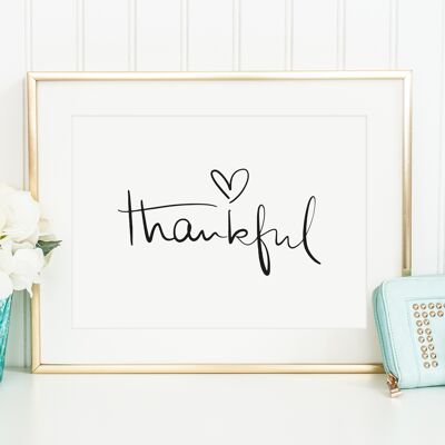 Affiche 'Thankful' - DIN A4