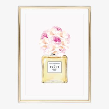 Affiche 'Bouquet en flacon de parfum' - DIN A4 2