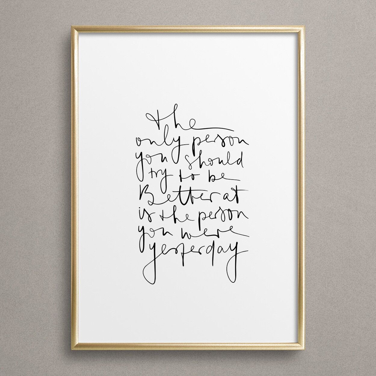 Poster 'Be better than yesterday'