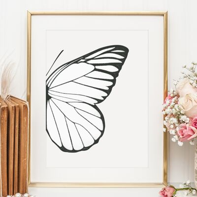 Affiche 'Aile de papillon droite' - DIN A4