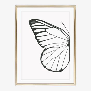 Affiche 'Aile de papillon gauche' - DIN A4 2