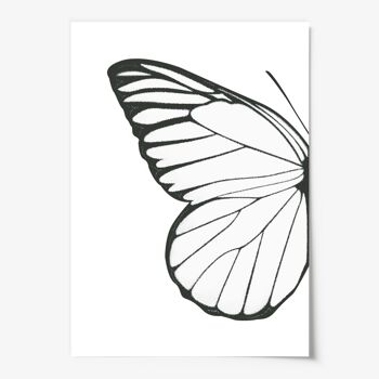 Affiche 'Aile de papillon gauche' - DIN A4 3