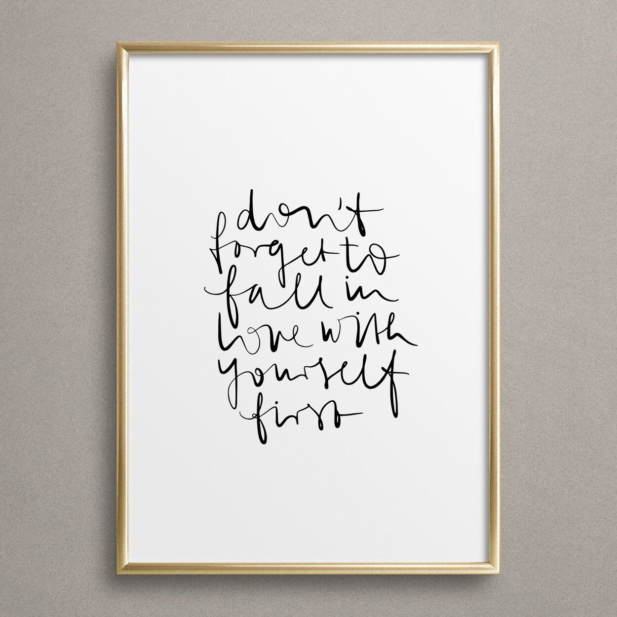 Manifesto "Non dimenticare di innamorarti prima di te stesso"