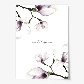 Affiche 'Believe - Magnolias' - DIN A4 2