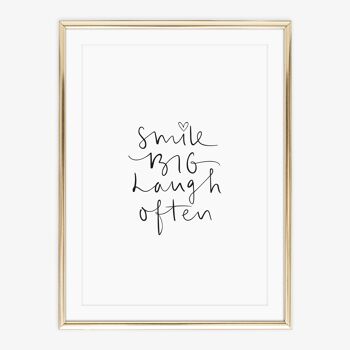 Affiche 'Souriez grand rire souvent' - DIN A4 2